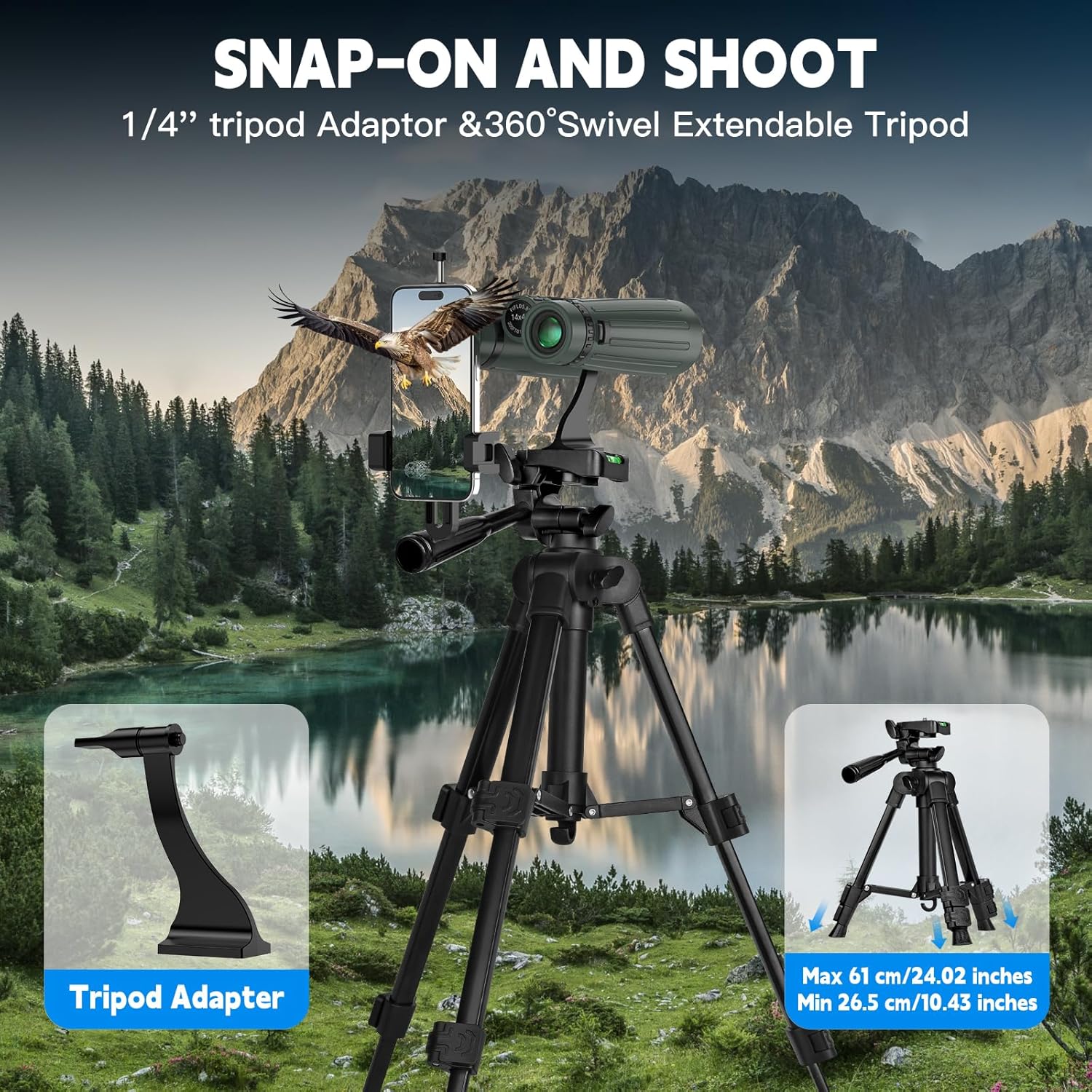 14x45 Binoculars for Adults High Powered-Binoculars for Hunting with C