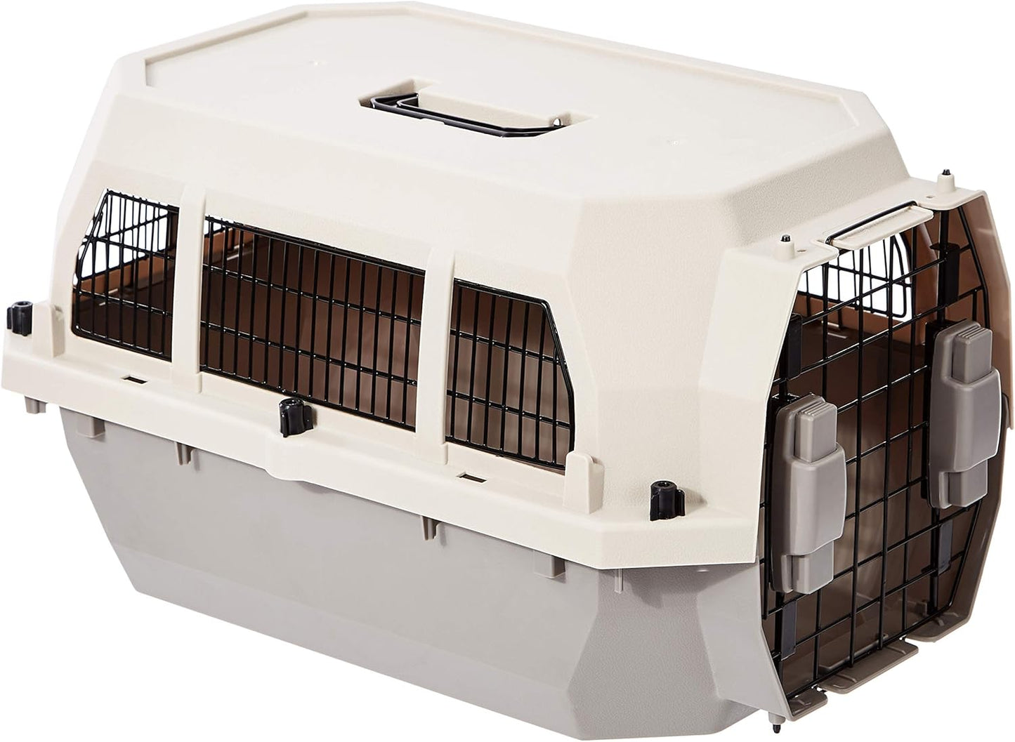 Amazon Basics Hard-Sided Dog and Cat Kennel, Single-Door Travel Pet Ca