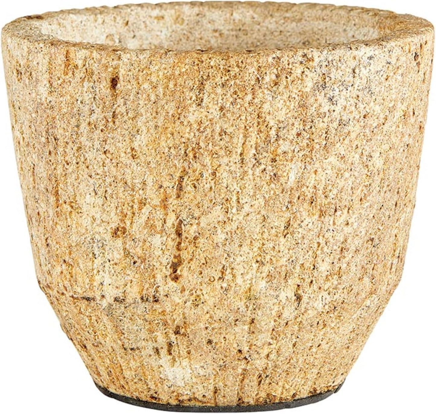 47th & Main Stone Pot Modern Décor for Coffee Table, 5" Dia x 4.25" H, Natural