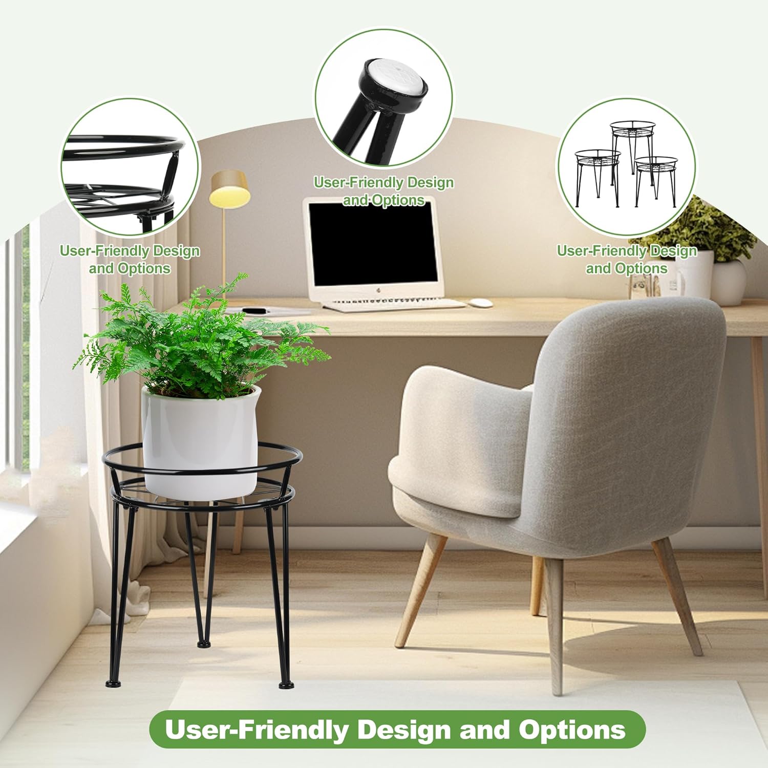 Metal Plant Stand, Plant Stand Indoor Outdoor, Metal Rustproof Flowers