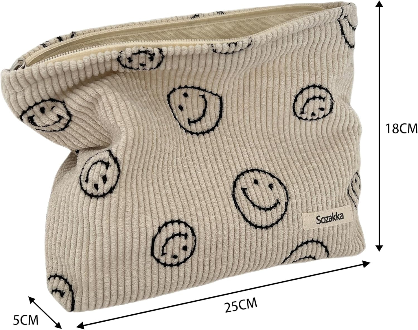 Cosmetic Bags for Women - Corduroy Cosmetic Bag Aesthetic Women Handba