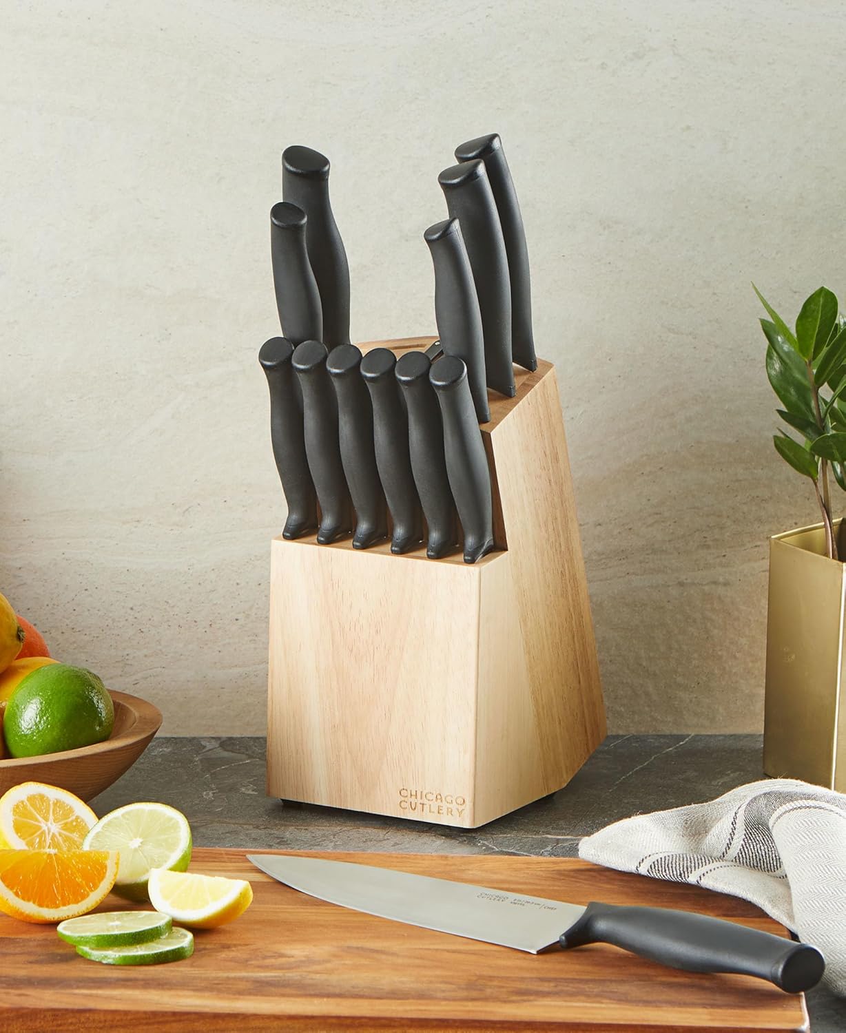 Chicago Cutlery Belmont (13-PC) Kitchen Knife Block Set with Steak Kni