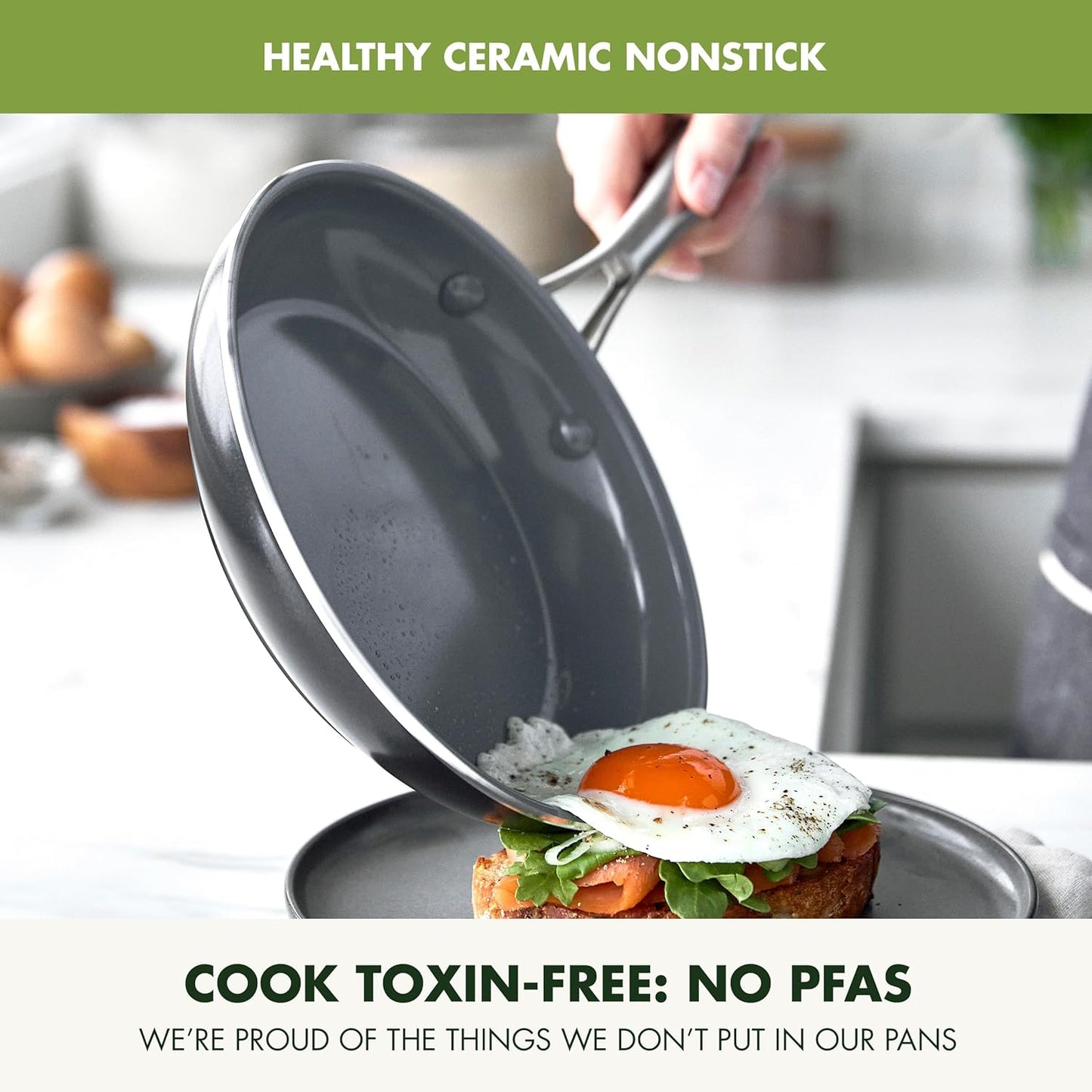 GreenPan 12 Piece Nonstick Swift Cookware Set, Ceramic PFAS-Free Pots 