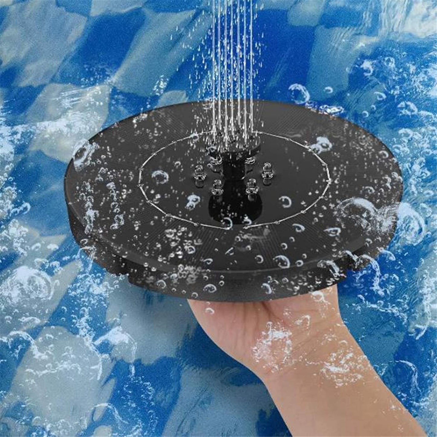 Solar Water Pump, Electricity Storage Fountain Pump Floating Fountain with LED Light for Bird Bath Fishtank Pond Water Panel Garden Pool