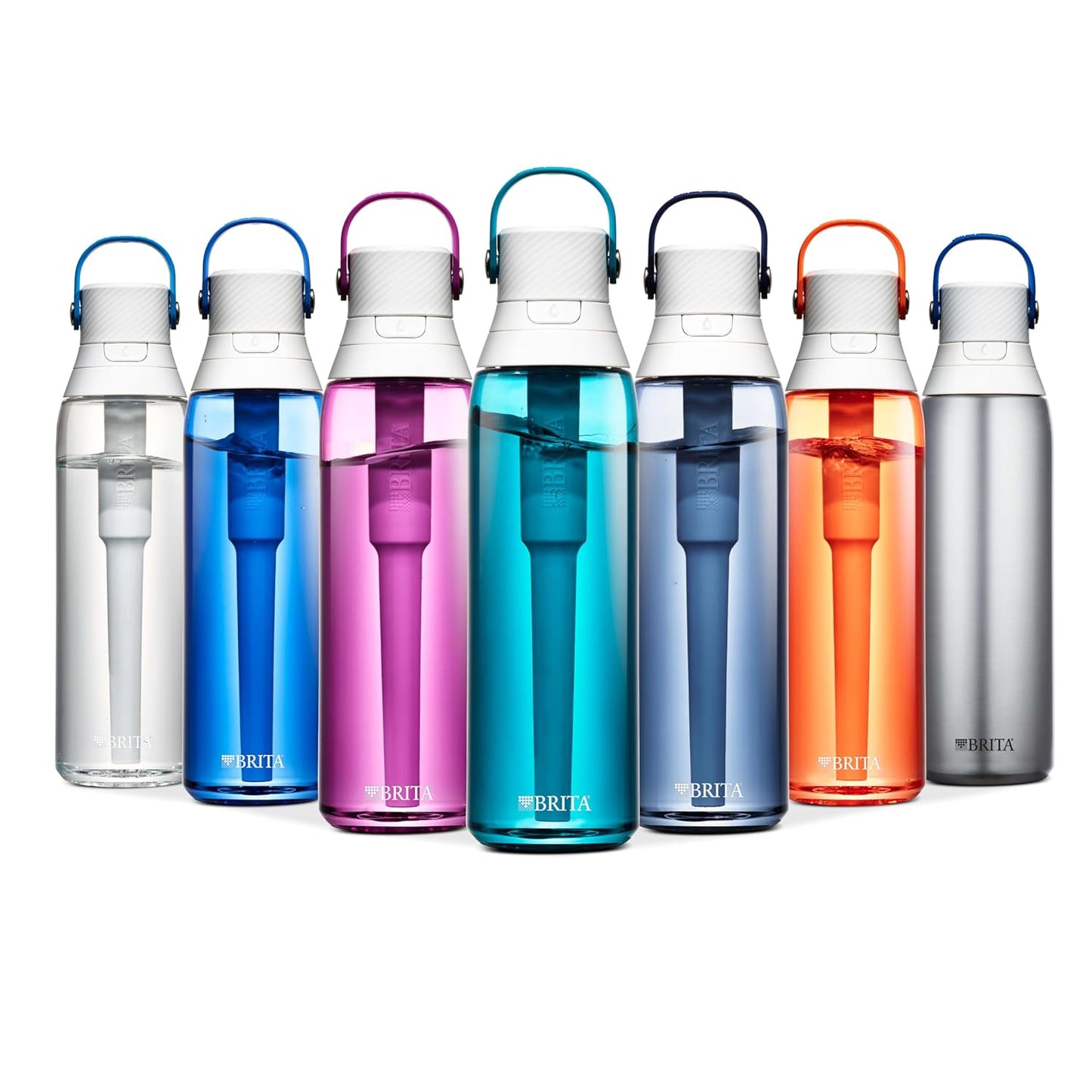 Brita Water Bottle Replacement Filters, BPA-Free, Replaces 1,800 Plastic Water Bottles a Year, Lasts Two Months or 40 Gallons, Includes 6 Filters