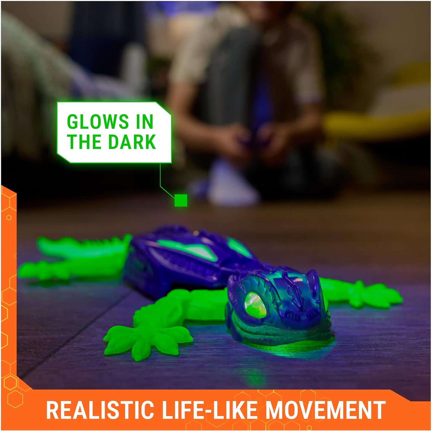 HEX Bots Glow-in-The-Dark Gecko with Official Wall Climber Technology,