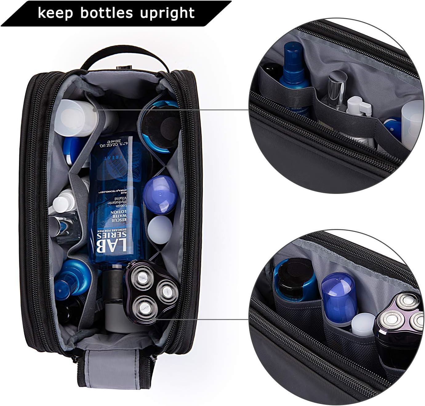 BAGSMART Toiletry Bag for Men, Travel Toiletry Organizer Dopp Kit Wate