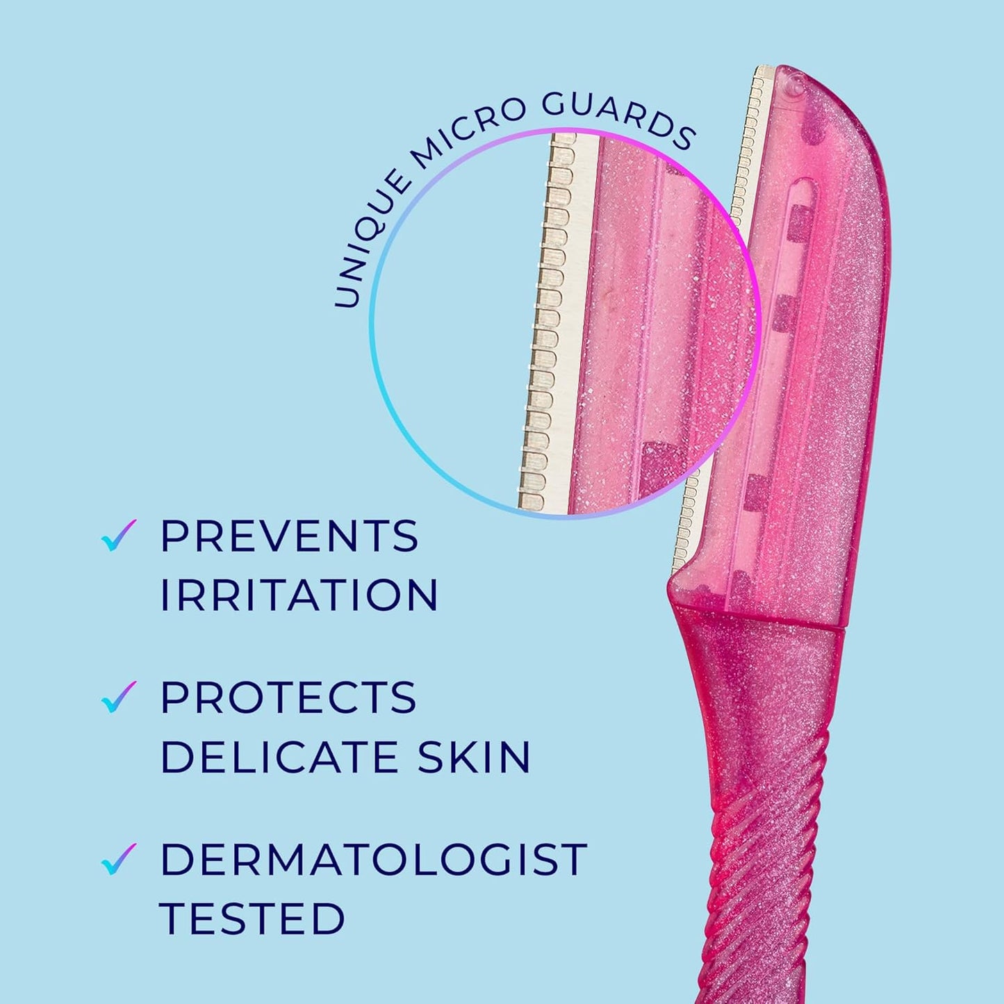 Schick Hydro Silk Touch-Up Dermaplaning Tool with Precision Cover, 3ct