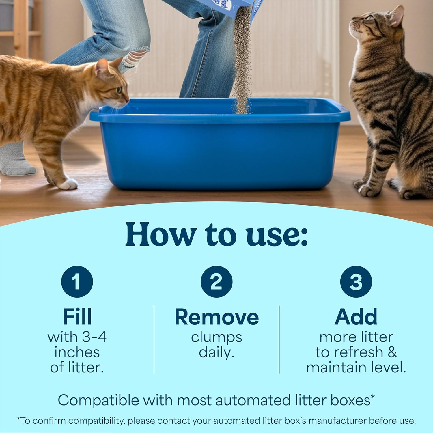 Fresh Step Advanced Clean Paws Multi Cat Clumping Cat Litter with Febr