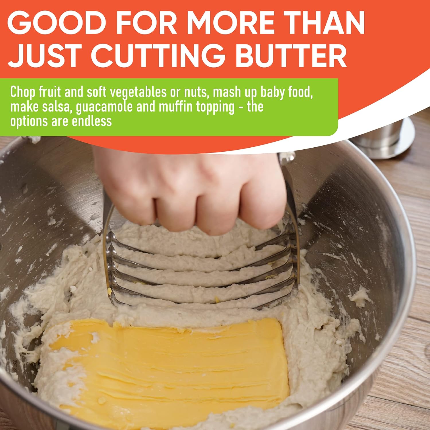 Spring Chef Dough Blender, Top Professional Pastry Cutter with Heavy D