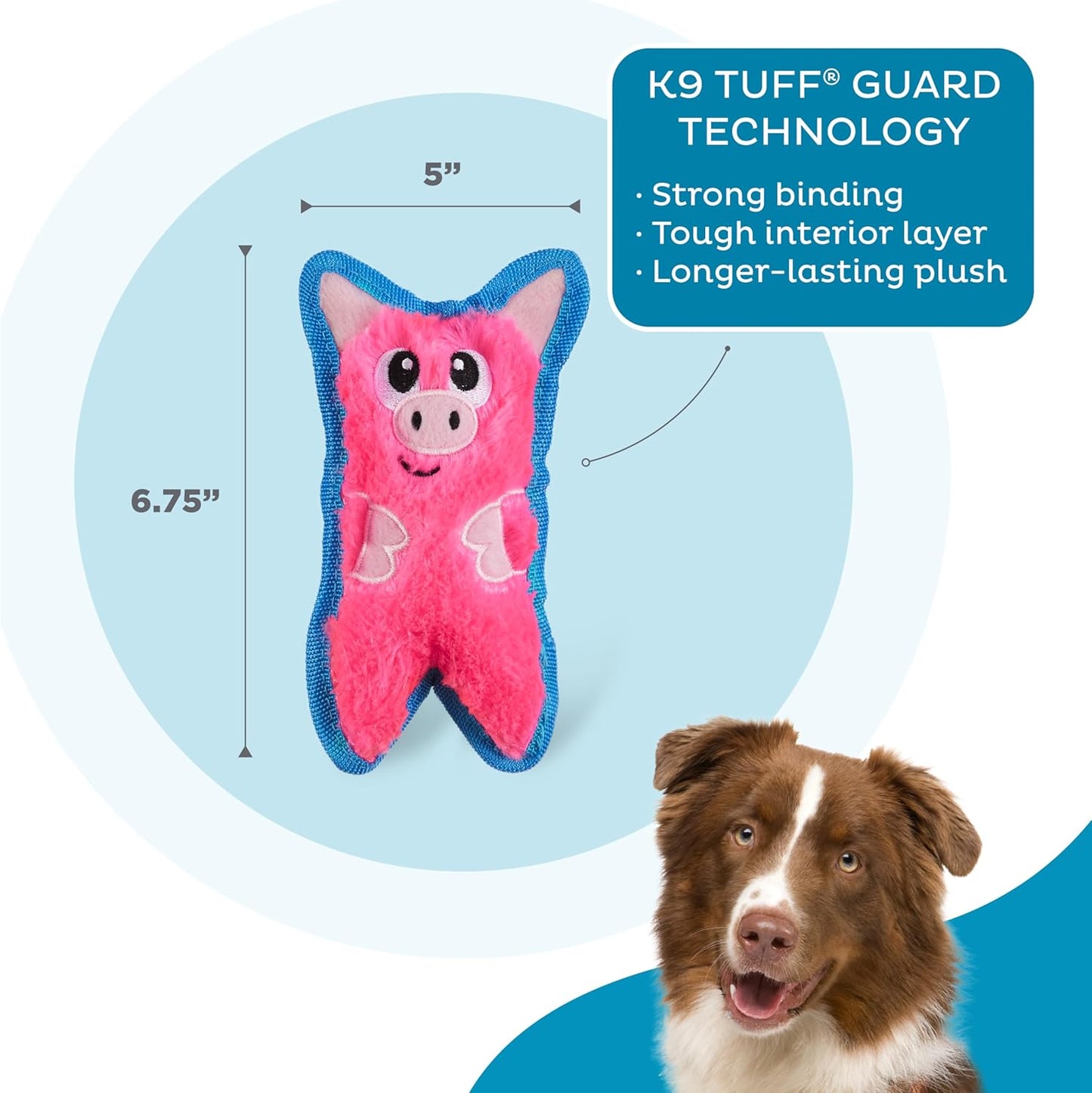 Outward Hound Durablez Minis – Squeaky Plush Dog Toy, No Stuffing for 