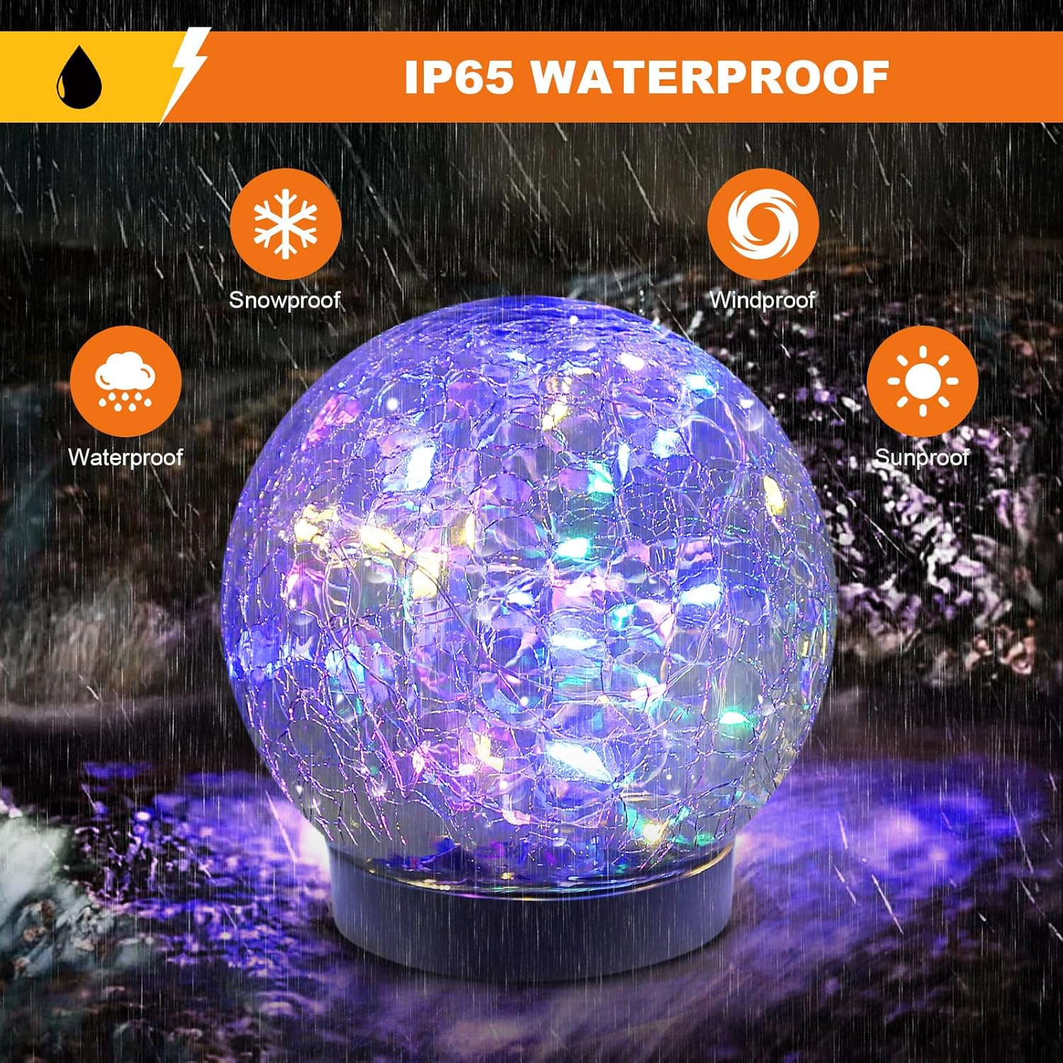 Solar Globe Lights Outdoor Waterproof-Solar Balls-Solar Garden Lights-