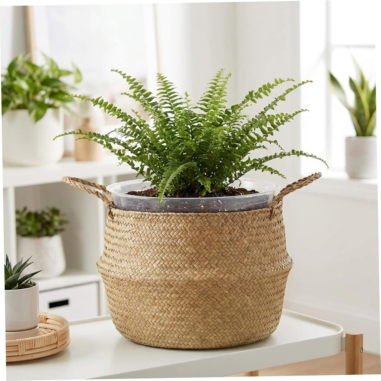 5-Pack Pot Liners for Plants, 7 Inch Planter Liner Insert Indoor and Outdoor Use, Protective Plant Saucer for Hanging Baskets and Pots