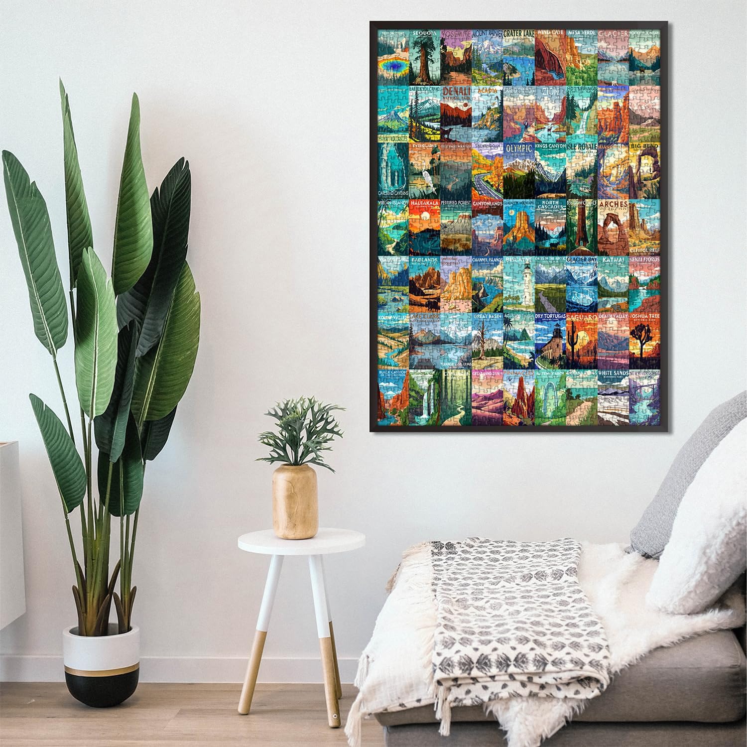 National Parks Puzzle for Adults 1000 Pieces, Travel Poster Landscape 