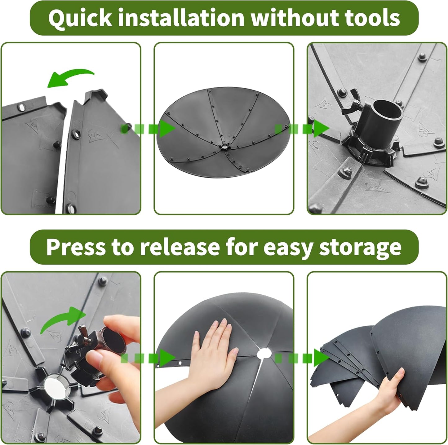 TCBWFY 18 Inches Squirrel Proof Baffle for Protecting Bird Feeders and