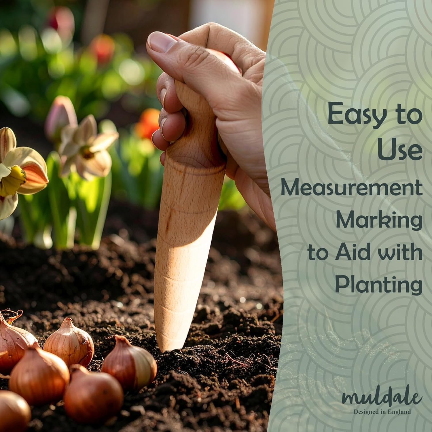 Garden Dibber Seed Planter Tool – Wooden Seed Dibber for Planting Tape