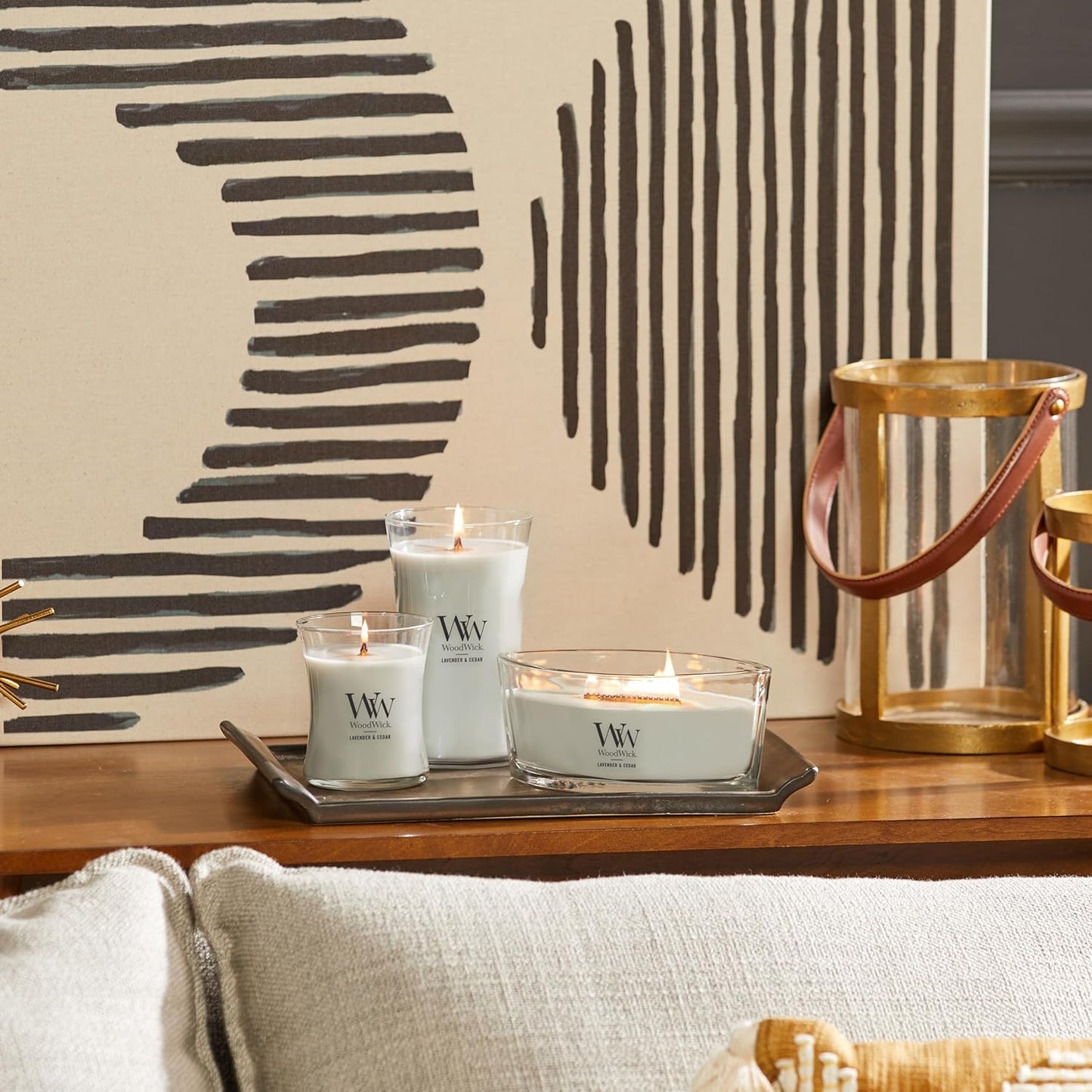 WoodWick Lavender & Cedar Holiday Candle Gifts for Women and Men, 9.7 