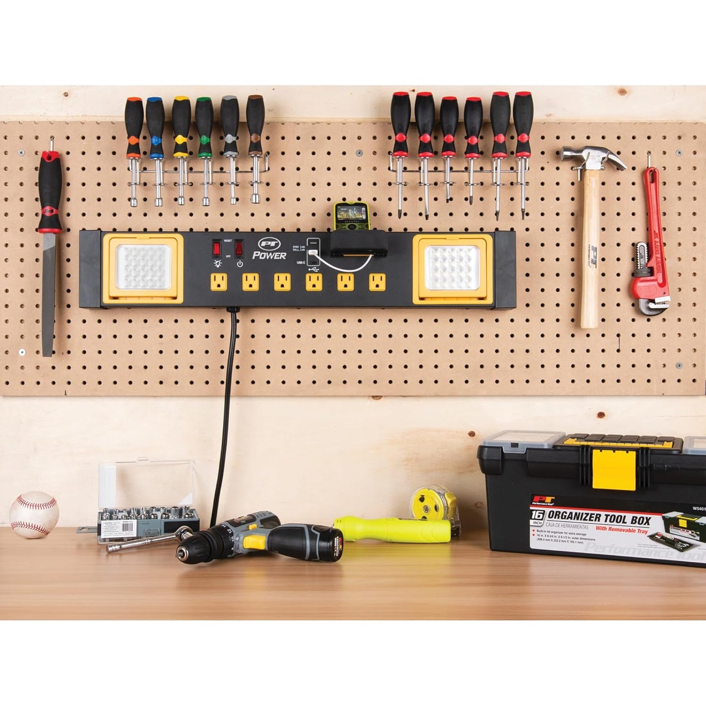 Performance Tool W2279 Commercial Grade Power Station with 6 Outlets, 