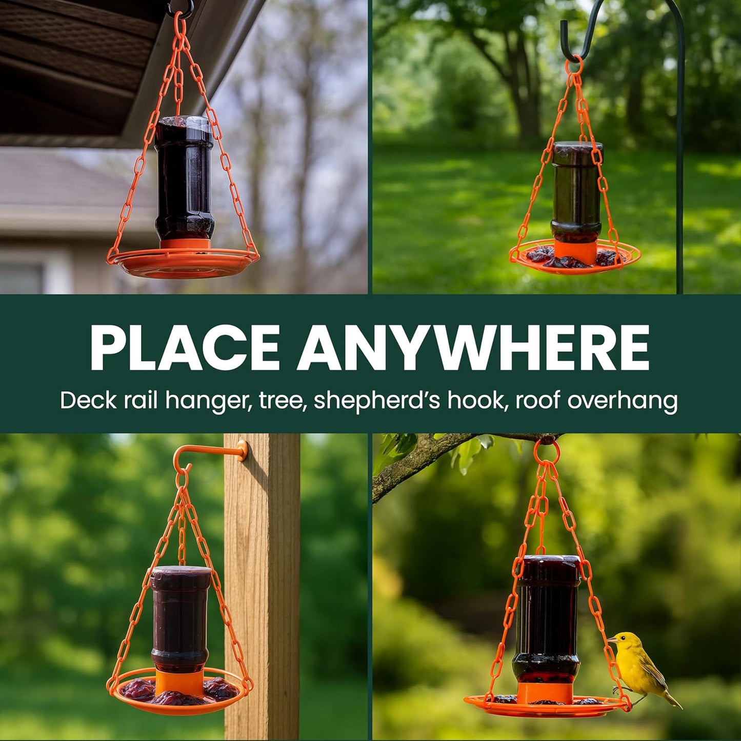 Perky-Pet 253 Wild Oriole Jelly Bird Feeder - 32 Ounce Feeder Capacity