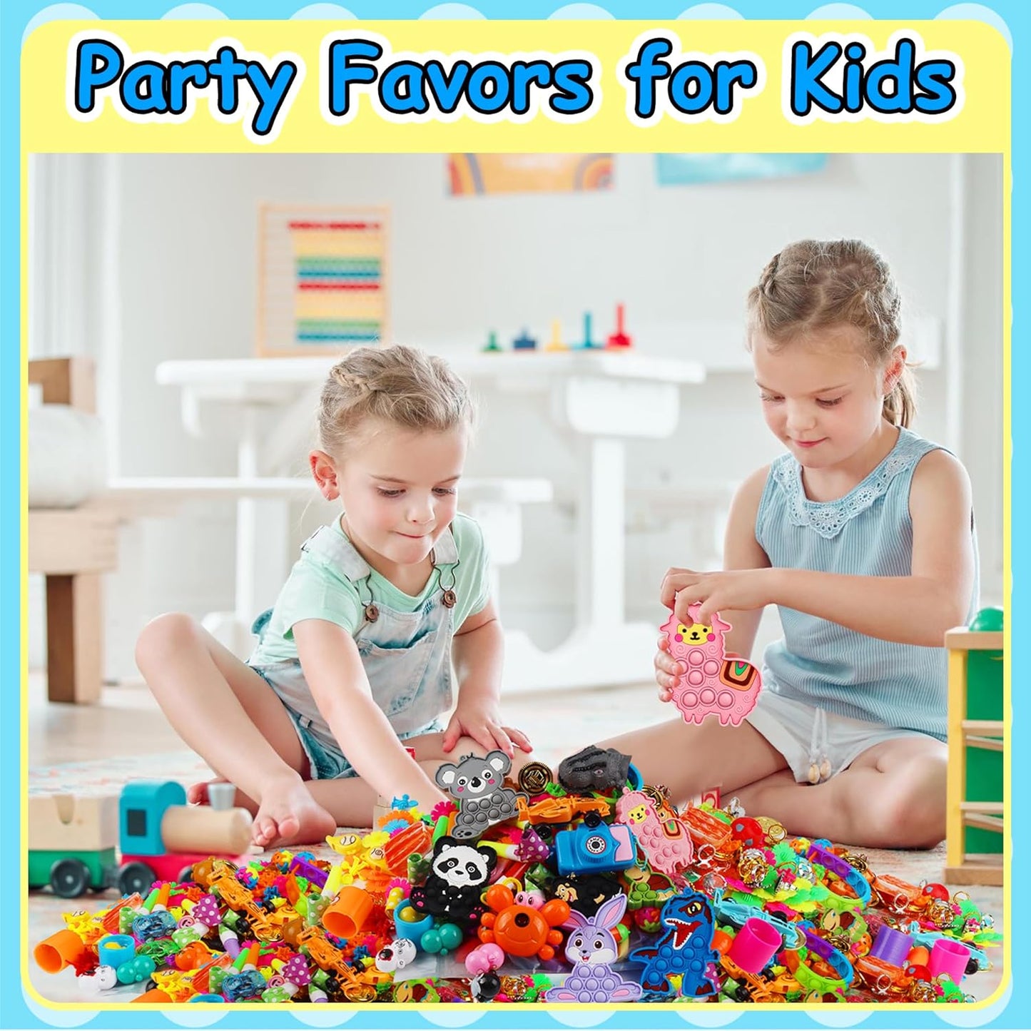 Kiss Monkey 640 PCS Prize Treasure Box Toys for Classroom, Party Favors for Kids 8-12, Fidget Toys Bulk, Goodie Bags Stuffers for Kids, Birthday Gifts, Pinata Stuffers, Carnival Prizes