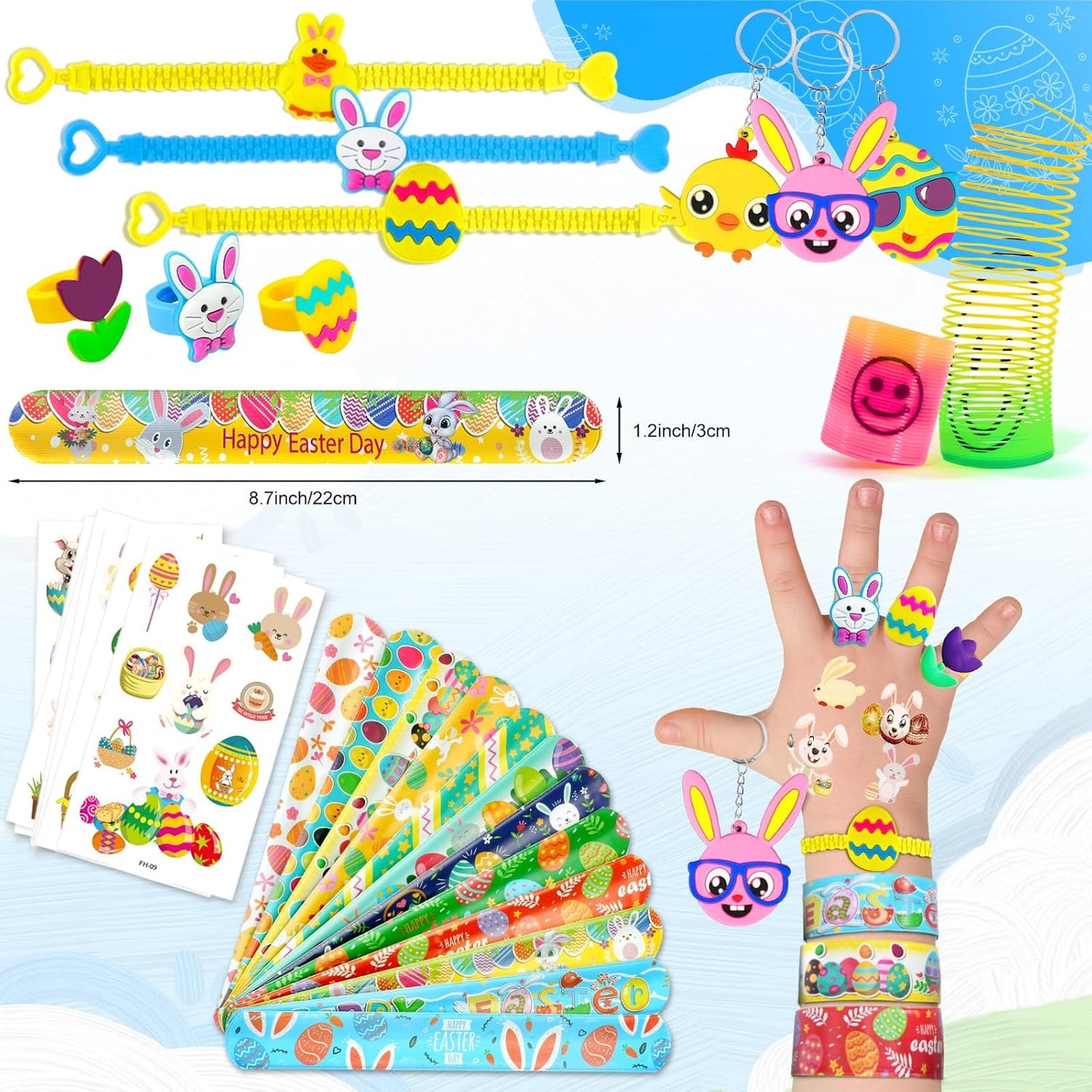 WEARXI 100PCS Prefilled Easter Eggs with Toys, Easter Basket Stuffers, Easter Eggs Filled, Easter Basket Stuffers for Toddler Teens Boy Girl, Plastic Easters Egg, Party Favors Easters Gifts for Kids