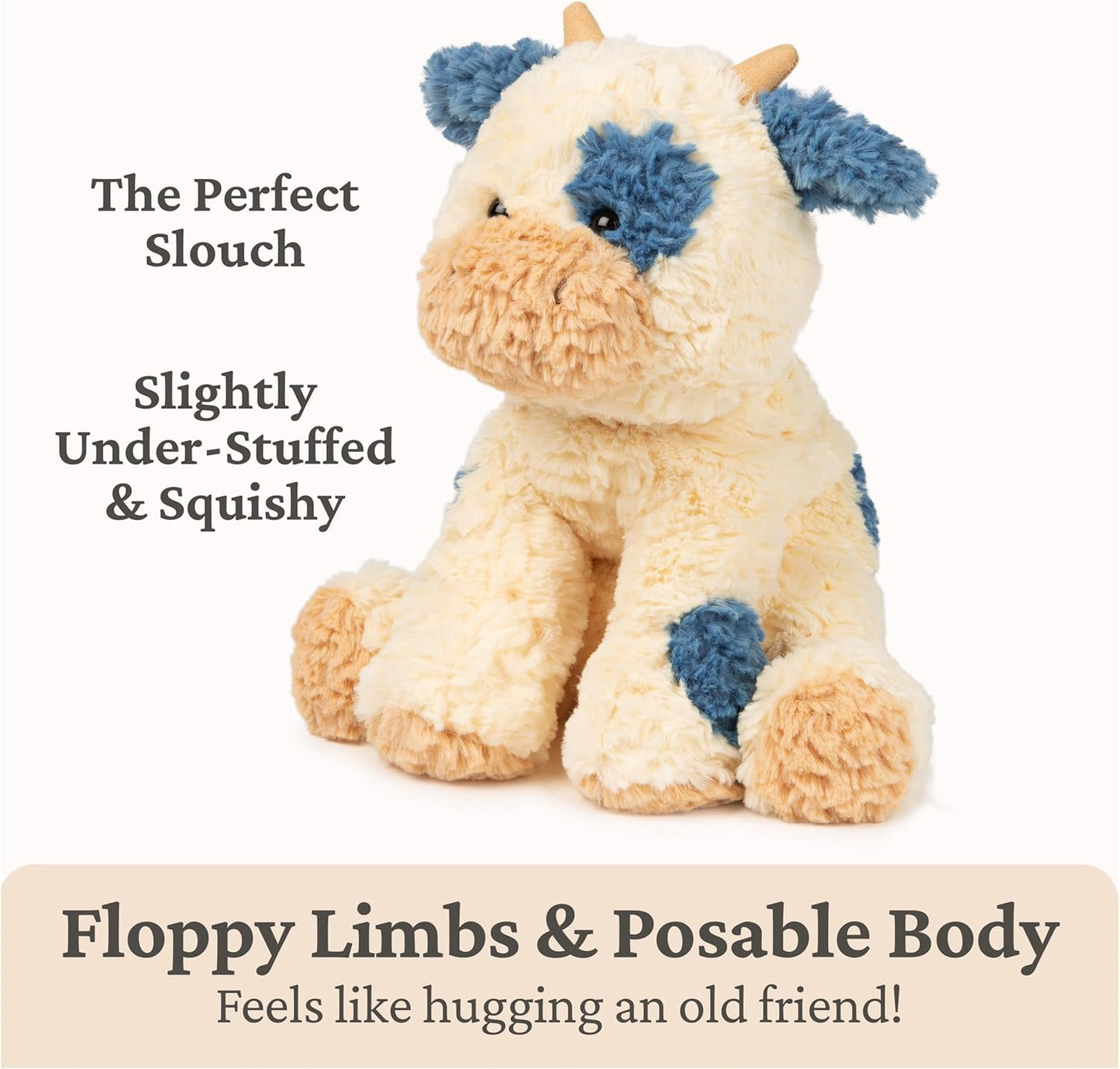 GUND Cozys Collection Cow, Stuffed Animal for Ages 1 and Up, Spring De