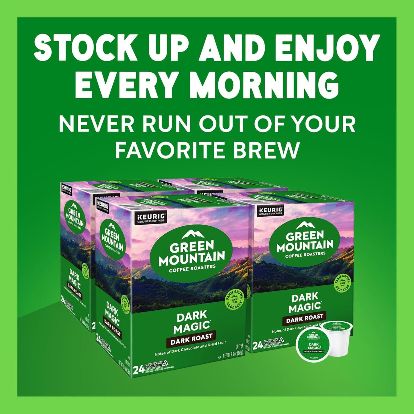 Green Mountain Coffee Roasters Dark Magic Coffee, Keurig Single-Serve 