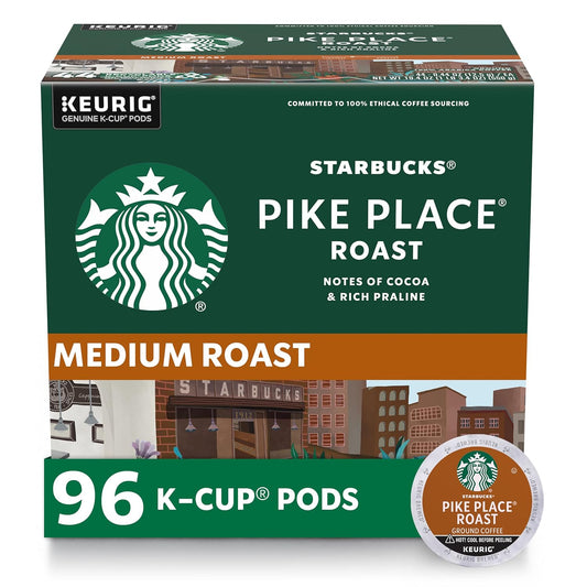Starbucks K-Cup Coffee Pods, Medium Roast Hot or Iced Coffee, Pike Pla