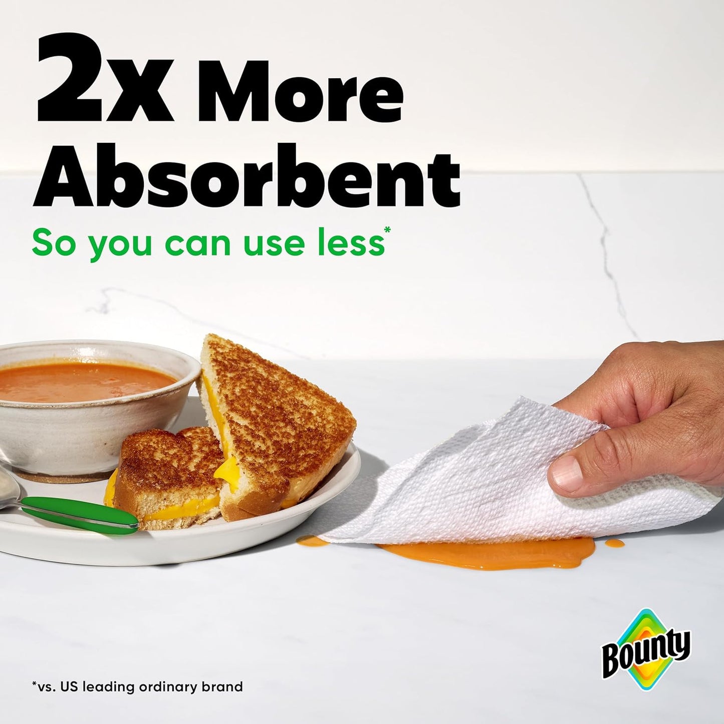 Bounty Full Sheet Paper Towels, White, 2 Triple Rolls = 6 Regular Rolls (Packaging May Vary)