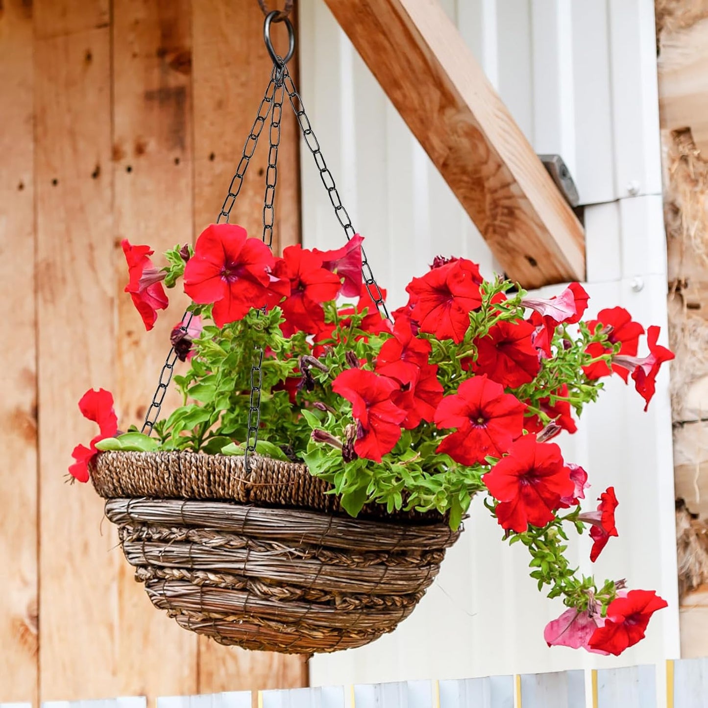 Black Hanging Plant Chains Kit, 36-Inch Adjustable Plant Hangers with Hooks and Clips for Hanging Baskets, Bird Feeders, Wind Chimes, Planters and Porch Signs -6PACK