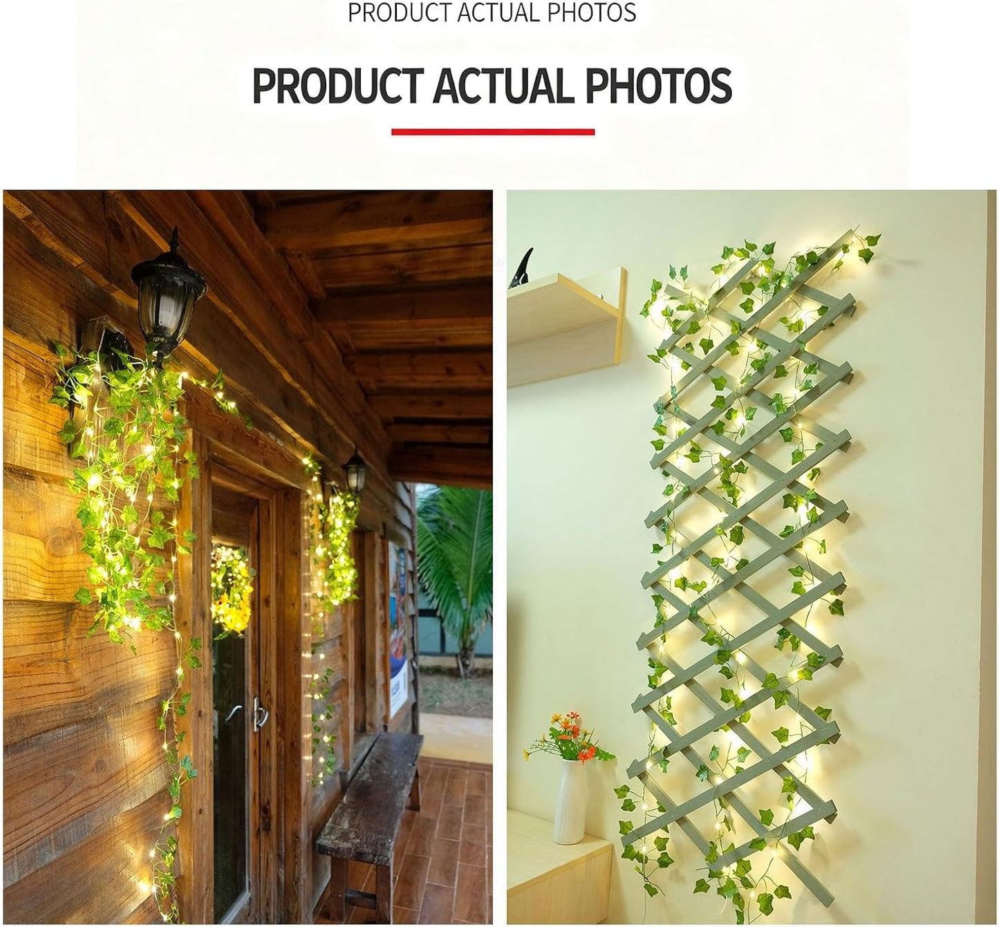 Zero Cost Solar Christmas Lights Outdoor, 2-10M Auto On/Off Vine Lights with 8 Modes, Waterproof for Xmas Tree, Garden & Long-Lasting Holiday Decor(5m/16.4ft,Sol Pwr,9)