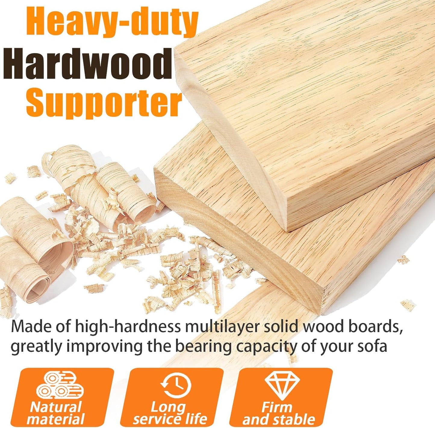 Heavy Duty Couch Cushion Support Board for Sagging Sofa, 21.5''x70'' Extra Thick Solid Wood Under Couch Insert with Anti-Slip Dots, Repair Sagging Spring Sofa and Replace Worn Cushions