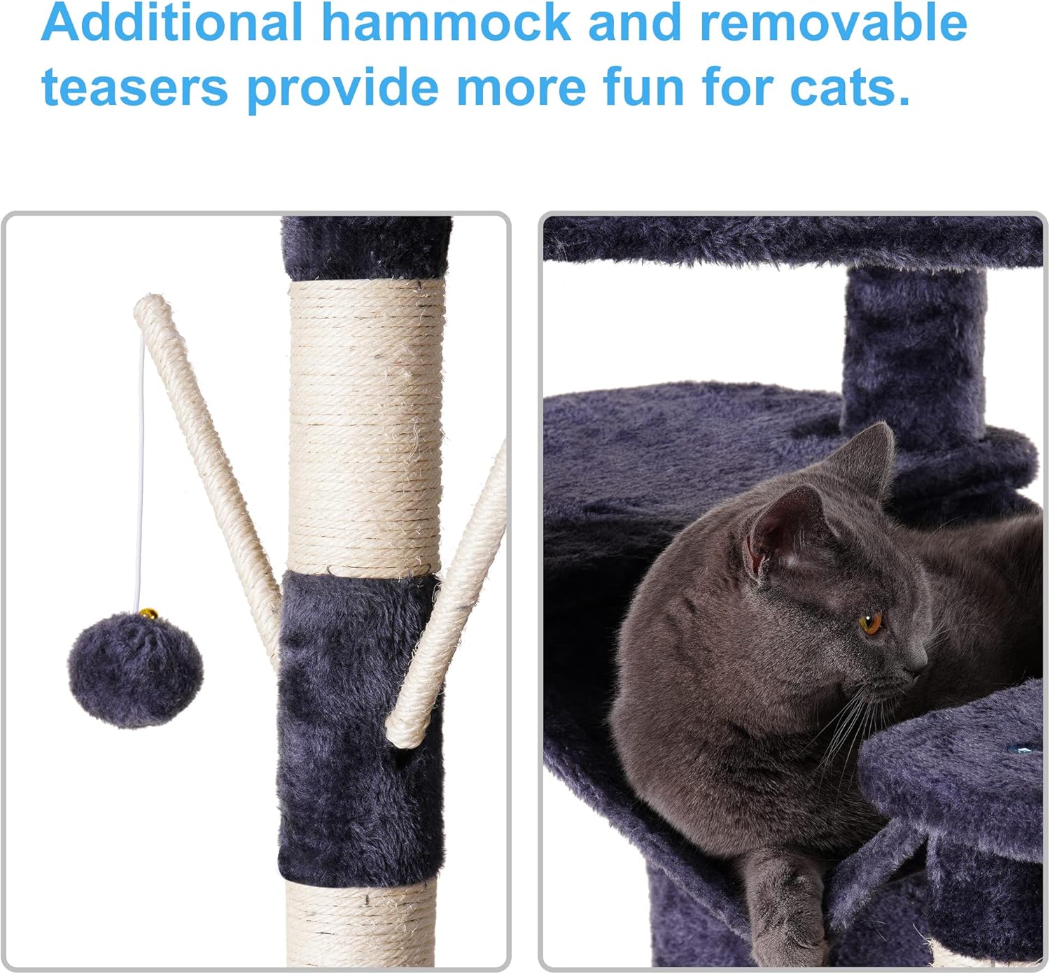Hey-brother Cat Tree, 71 inches XL Large Cat Tower for Indoor Cats, Mu