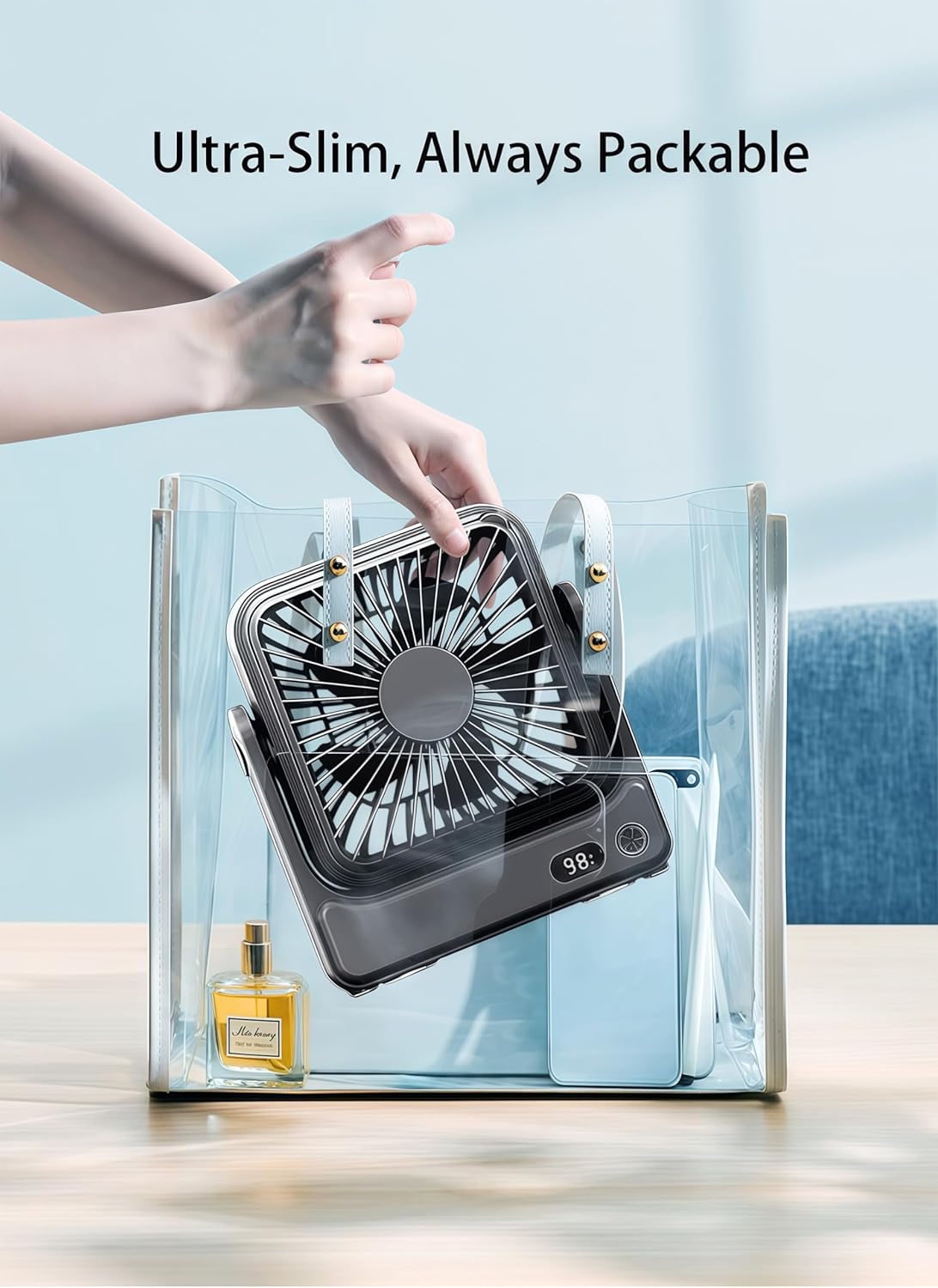 Magnetic Cruise Approved Fan, 5000mAh Ultra-Slim Travel Fan Rechargeable, 4-Speed, Hook Design, Portable Fan for Cruise Ship Cabin, Bedroom Sleeping, Camping, Travel & Cruise Essentials 2026