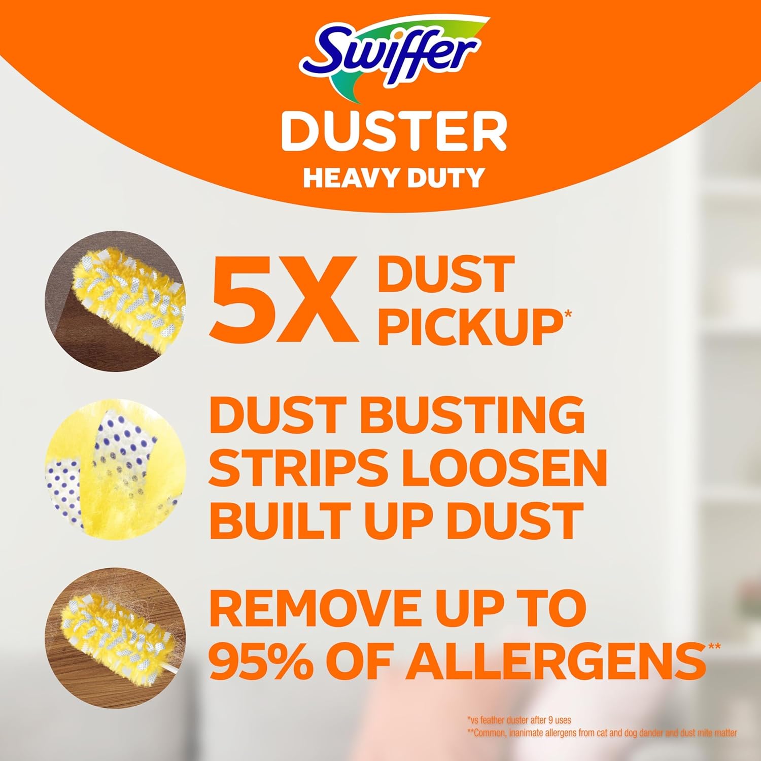 Swiffer Duster Kit with 3 ft Extendable Handle, Heavy Duty Dusting Sta