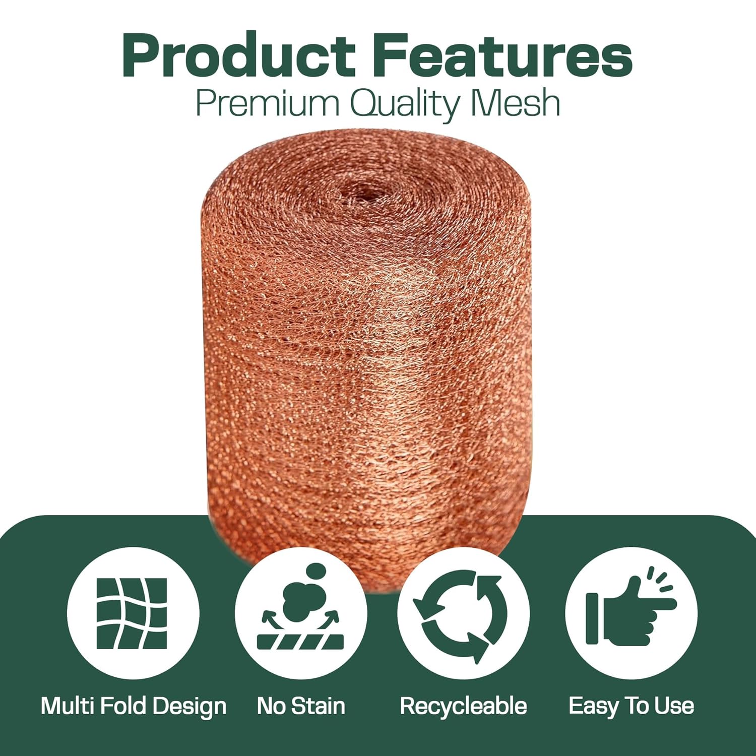 3rd Gen Copper Mesh Rodent Control Kit - Raytrends 100% Premium & Pure