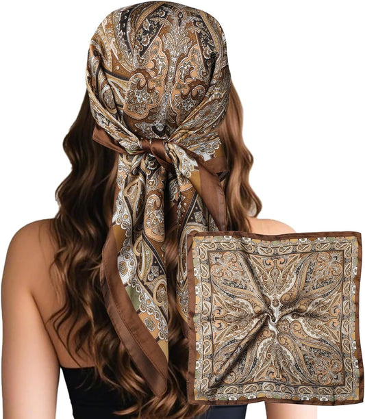 Sumolux Head Hair Scarf for Women Like Satin Silk Scarf Bandana Hair W
