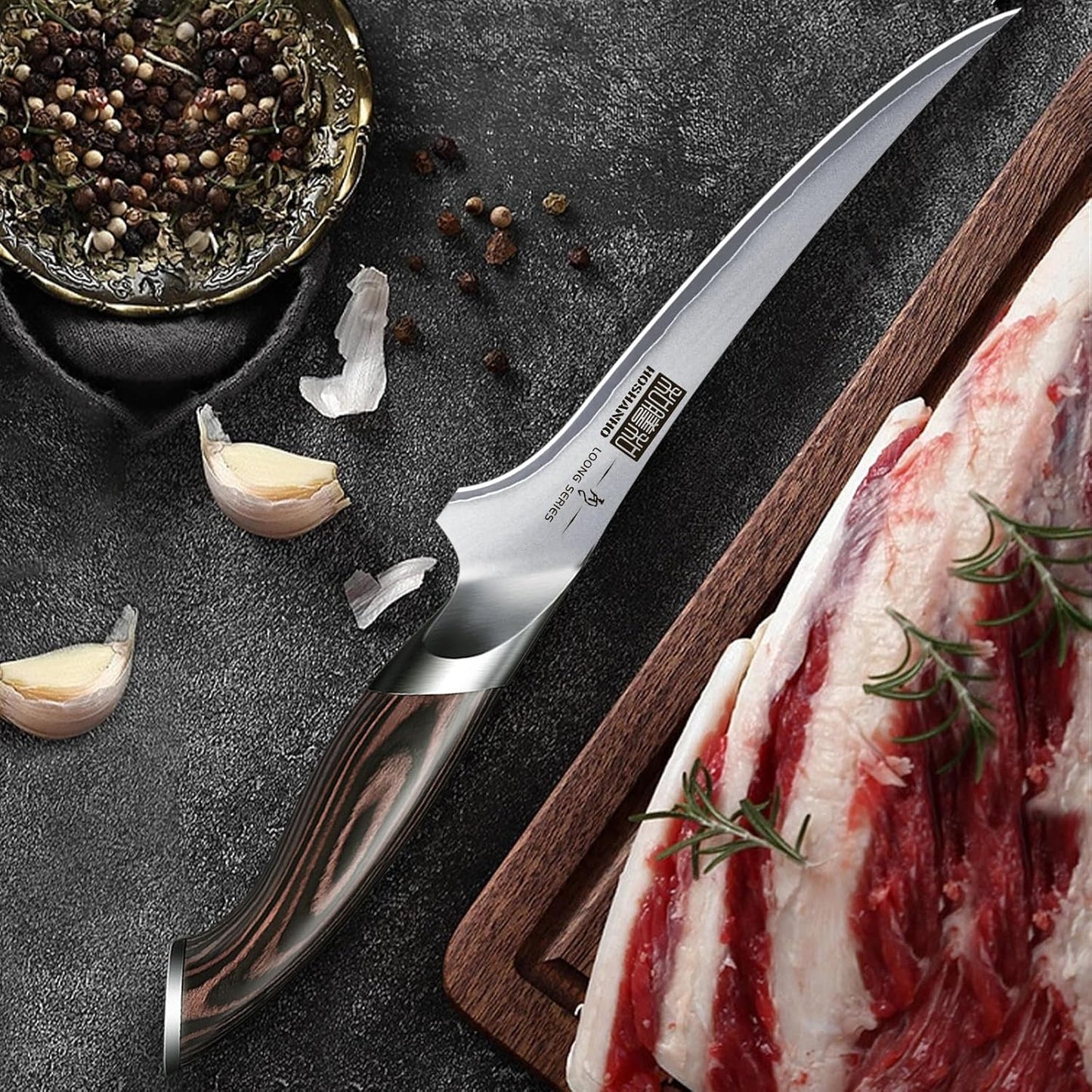 HOSHANHO Fillet Knife 7 Inch, Super Sharp Boning Knife in High Carbon 