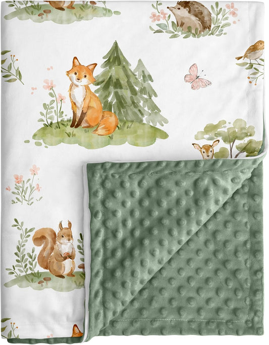 Baby Blanket for Boys Girls, Super Soft Double Layer Minky Dot Blanket