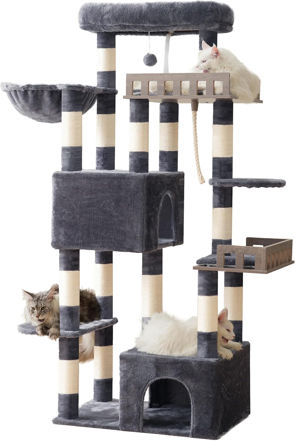 Maine Coon Cat Tree, Heavy Duty Cat Tree for Indoor Cats Large Adult, 