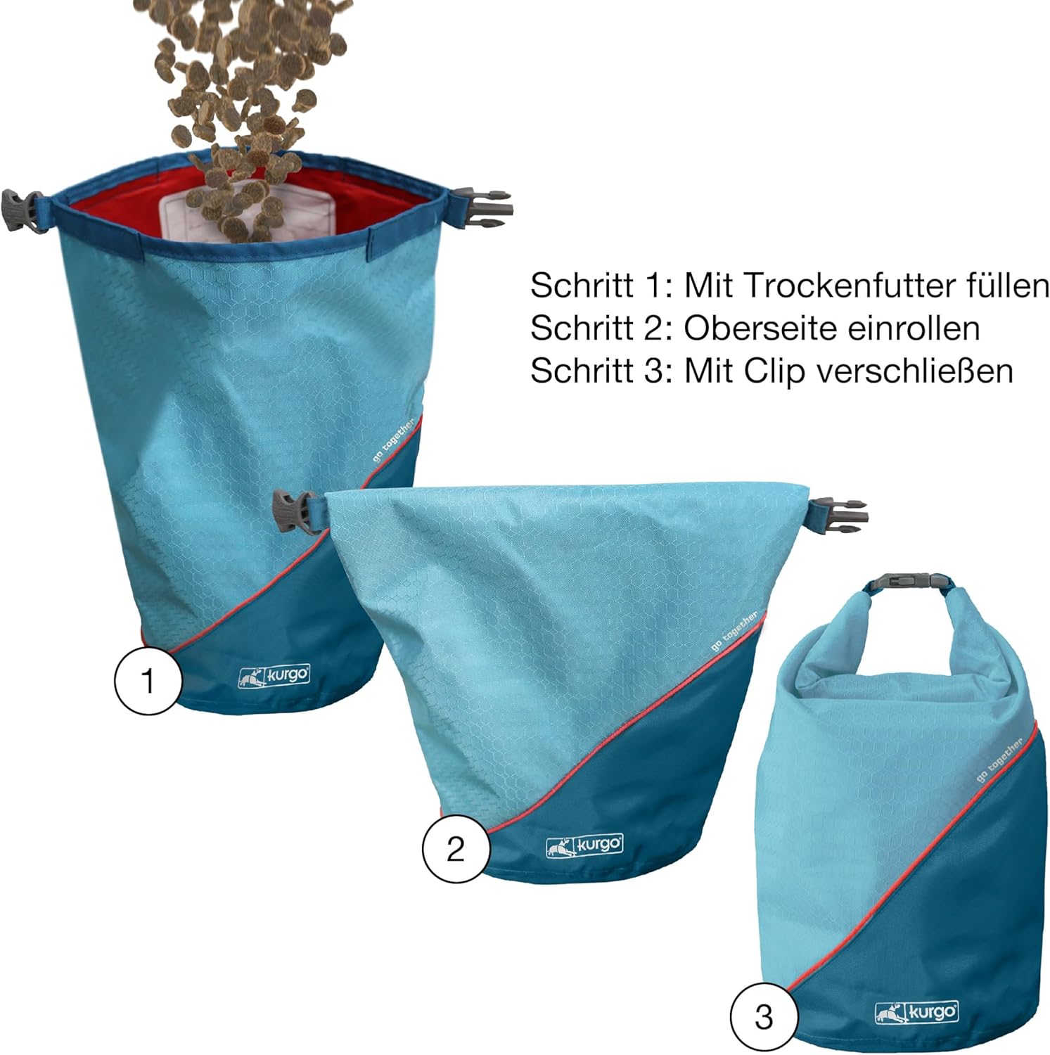 Kurgo Kibble Carrier - Portable Kibble Carrier - Compact Travel Storag