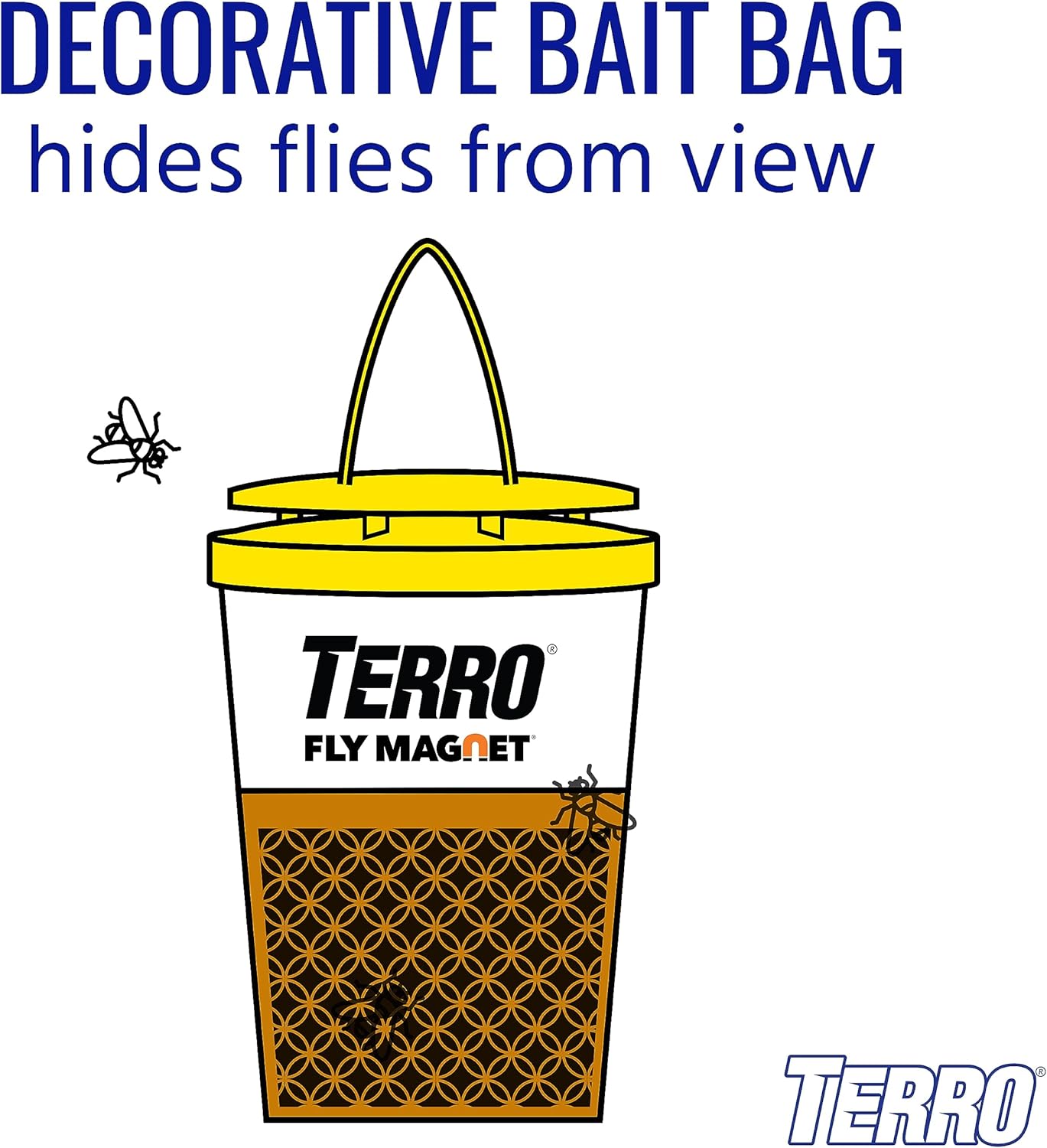TERRO Fly Magnet Disposable Outdoor Fly Trap with Bait - T524 - Outdoor Fly Trap - Attract & Trap Flies Easily - Effective Insect Control