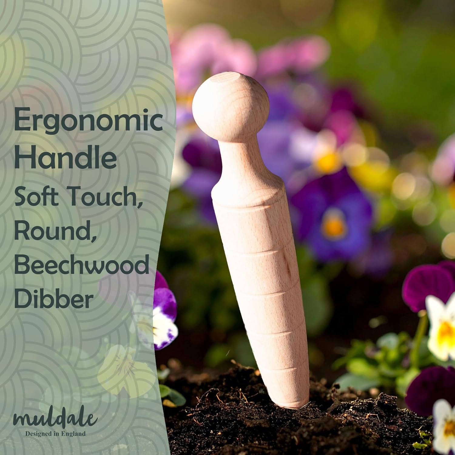 Garden Dibber Seed Planter Tool – Wooden Seed Dibber for Planting Tape