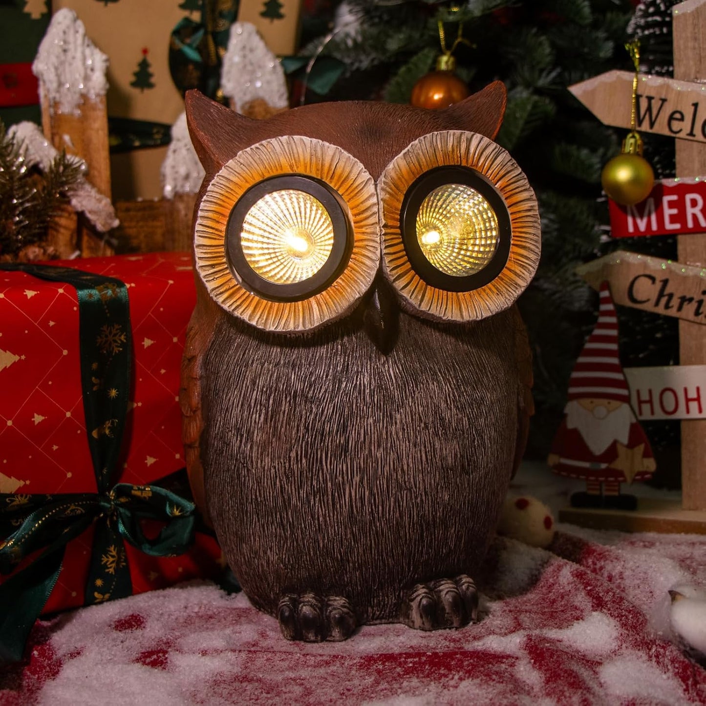 DKJOCKY Owl Gifts for Women, Solar Owl Decorations for Yard, Garden Oranments Outdoor Gardening Gifts for Mom Women Grandma Wife