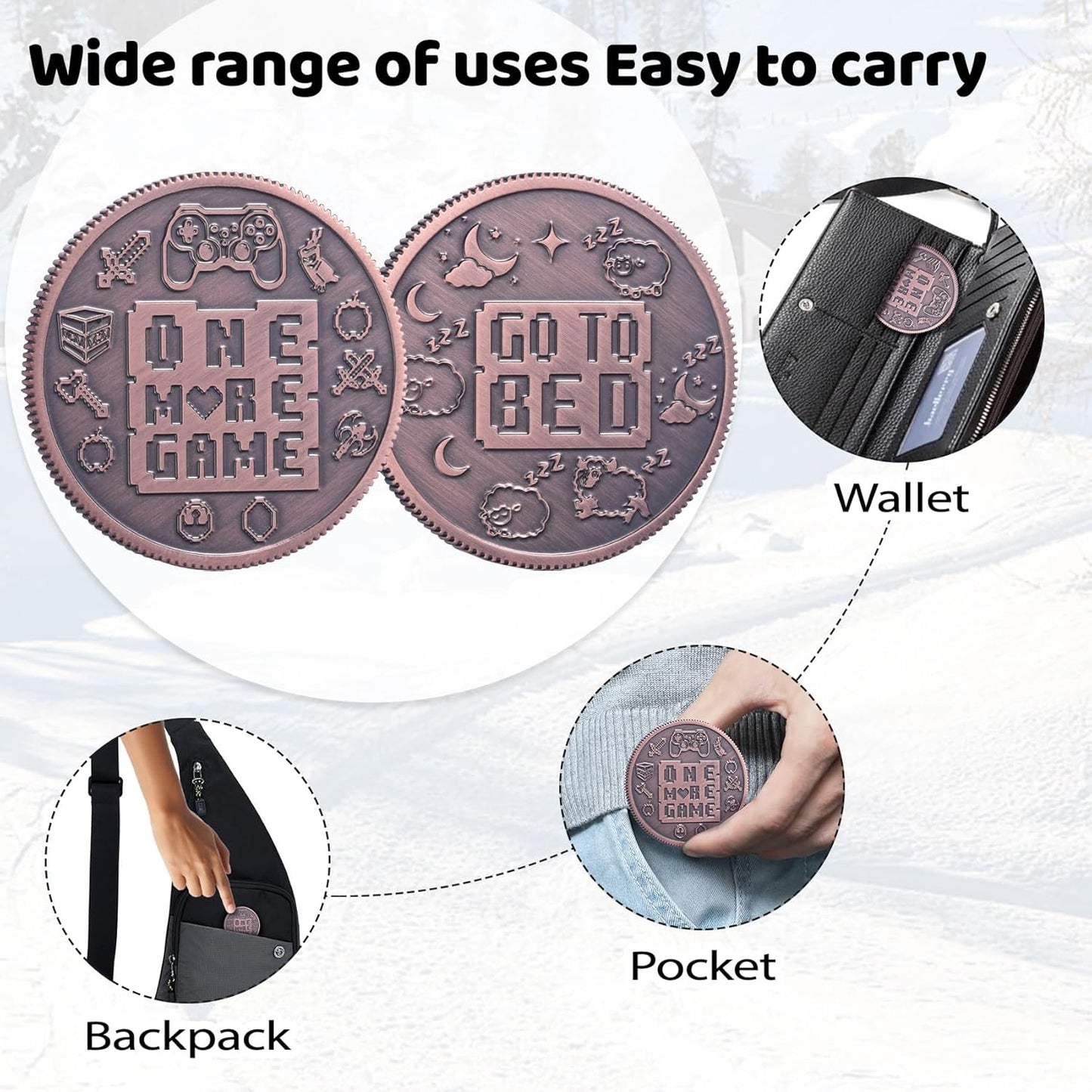 Ultimate Gamer Gift for Men - Double Sided Decision Maker Coin for Boy