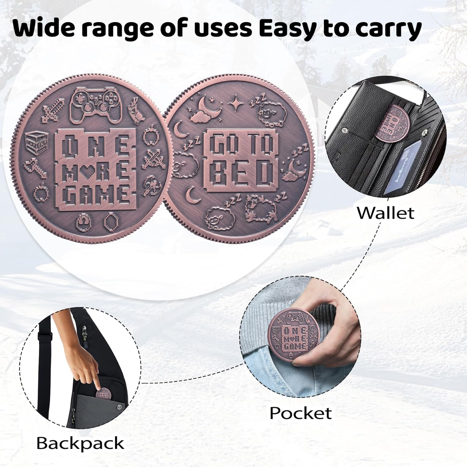 Ultimate Gamer Gift for Men - Double Sided Decision Maker Coin for Boy