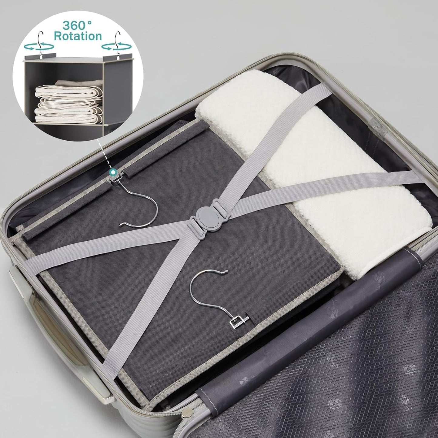 YOUDENOVA Hanging Closet Organizer and Storage, 6-Shelf Closet Hanging