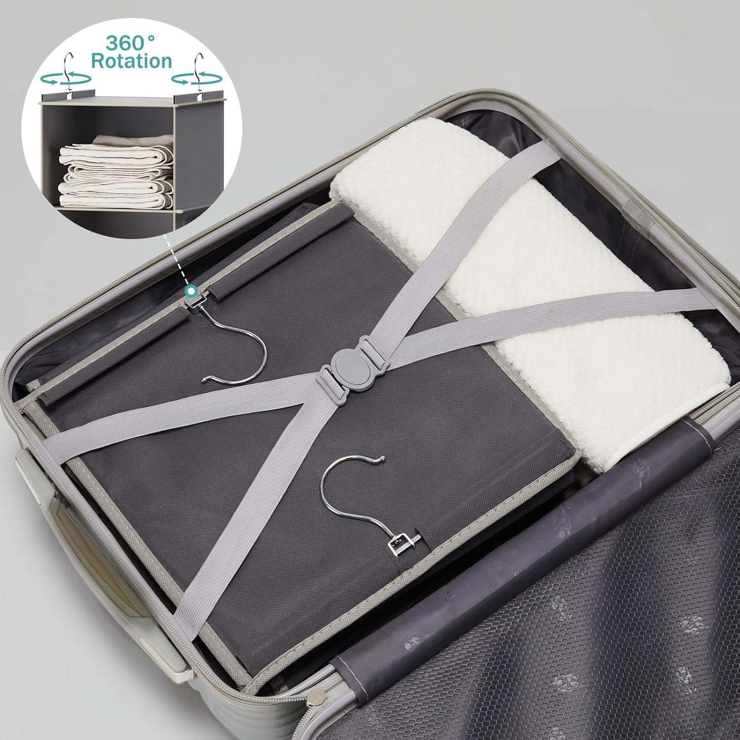 YOUDENOVA Hanging Closet Organizer and Storage, 6-Shelf Closet Hanging