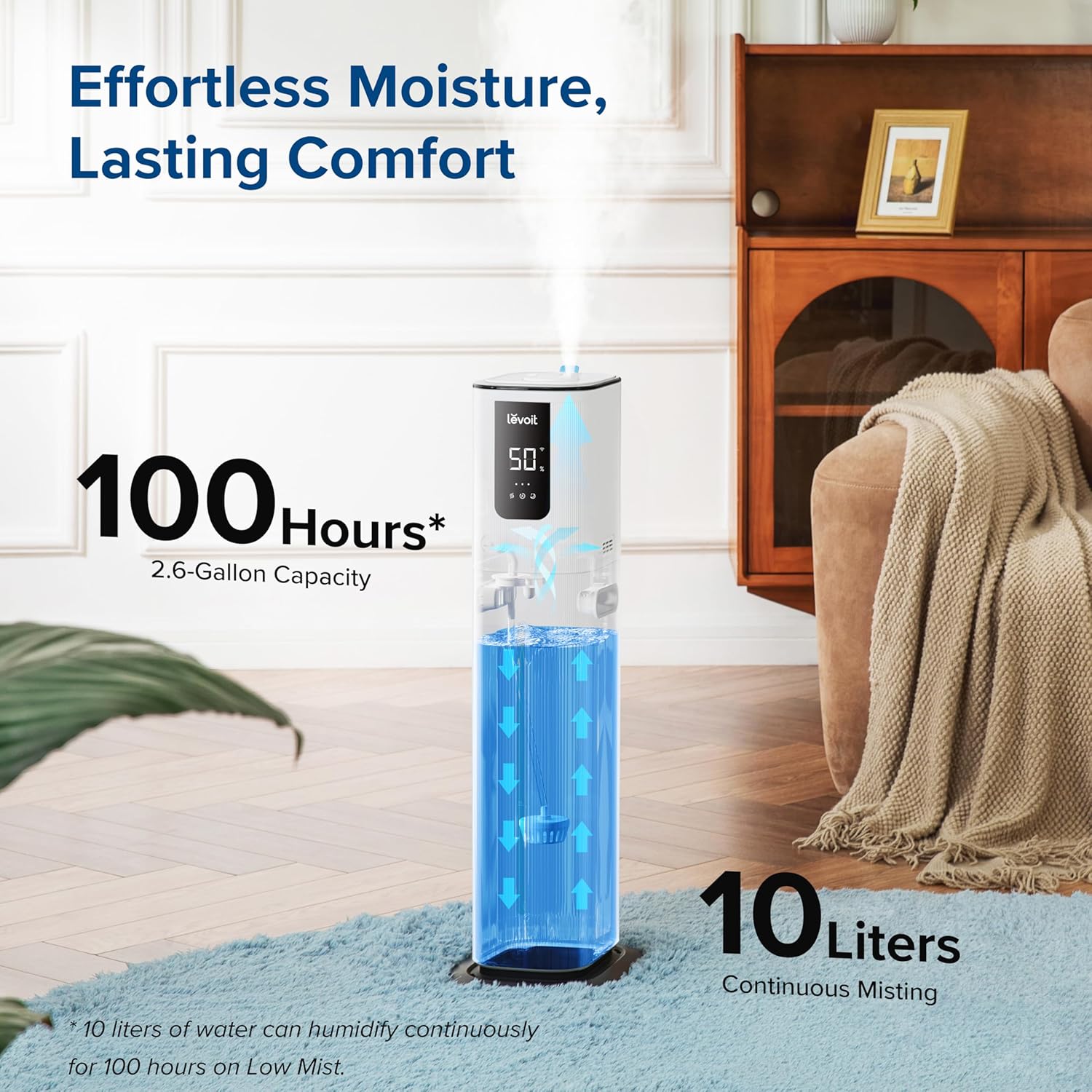 LEVOIT OasisMist 1000S (10L) Smart Humidifier for Home Large Room Bedr