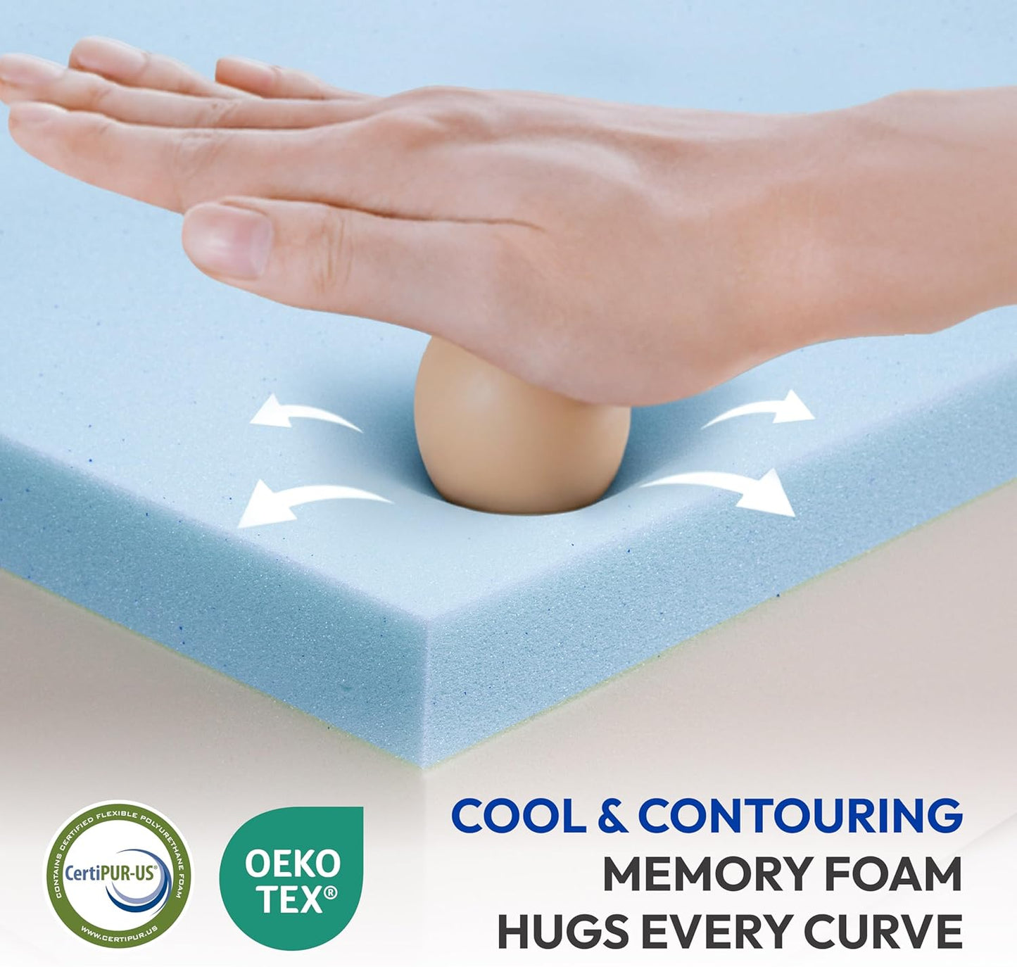 6 Inch Twin Size Mattress, Firm Gel Memory Foam Twin Mattress in a Box, Firm Back Support for Pressure Relief & Spinal Alignment, CertiPUR-US Certified, Fiberglass-Free